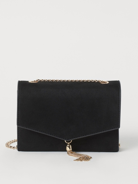 

H&M Women Black Tassel-Detail Clutch