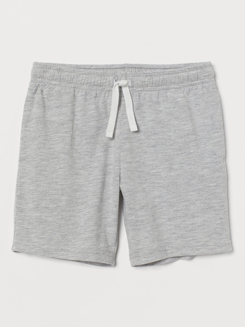 

H&M Boys Grey Solid Cotton-Blend Jersey Shorts
