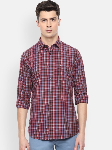 

Van Heusen Sport Men Maroon Slim Fit Checked Casual Shirt
