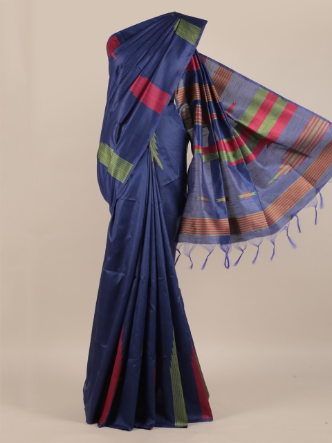 

Pothys Navy Blue Woven Design Jute Silk Saree