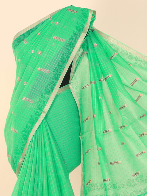 

Pothys Green Woven Design Pure Cotton Saree