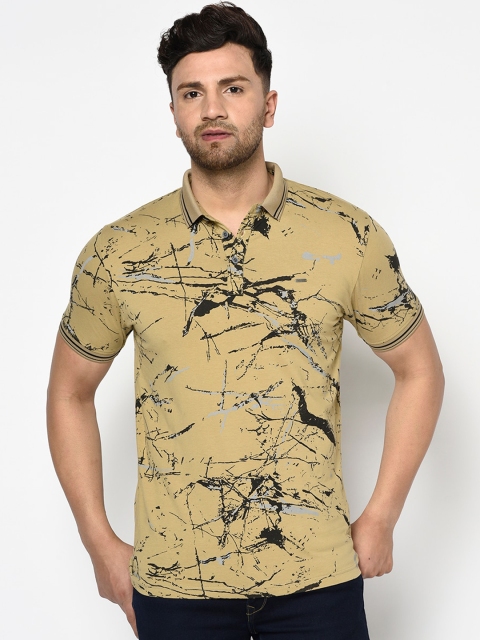 

Duke Men Brown Solid Polo Collar T-shirt