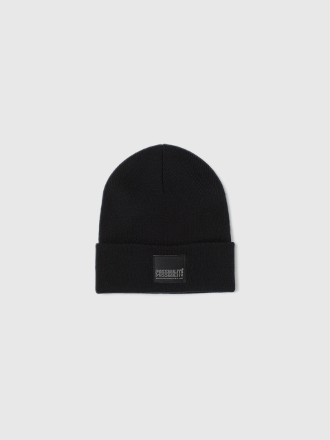 

H&M Women Black Solid Fine-Knit Hat