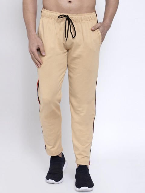 

NEUDIS Men Beige Solid Slim-Fit Track Pants