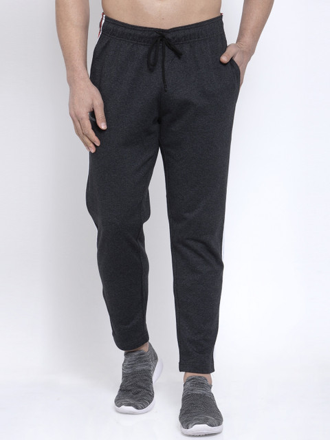 

NEUDIS Men Charcoal Grey Solid Slim-Fit Track Pants