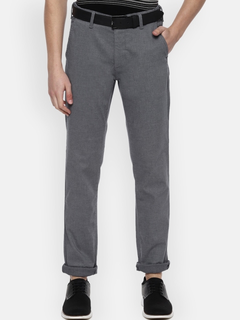 

Van Heusen Sport Men Grey Slim Fit Self Design Regular Trousers