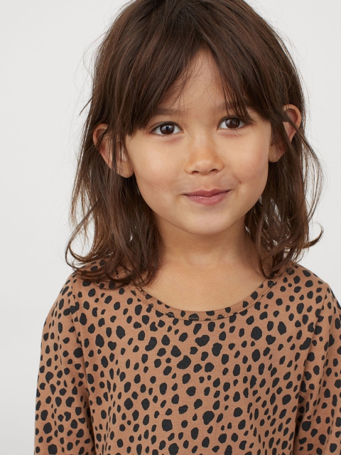 

H&M Girls 2 Piece Jersey Set, Brown