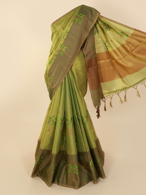 

Pothys Green Solid Tissue Saree