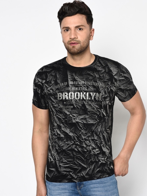 

Duke Men Black Printed Round Neck T-shirt