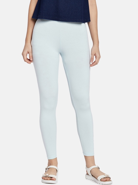 

Go Colors Women Blue Solid Ankle Length Slim Fit Leggings