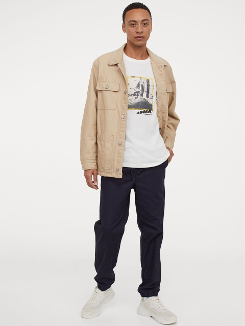 

H&M Men Blue Solid Regular Fit Joggers