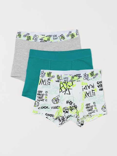 

H&M Boys Multicoloured 3-Pack Boxer Shorts, White