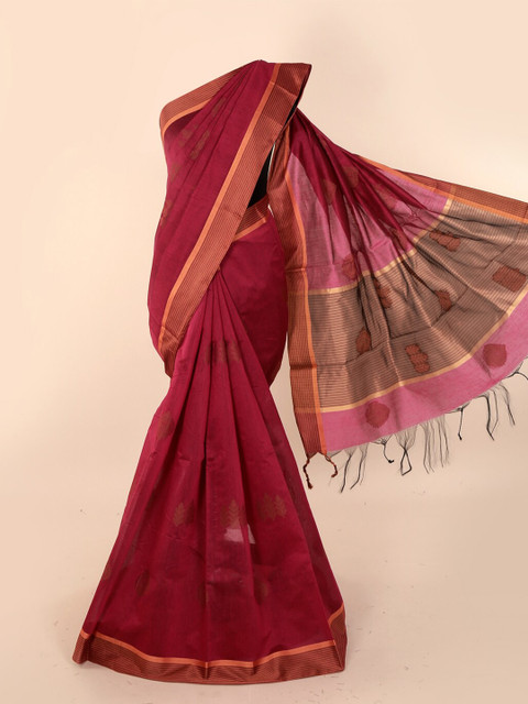 

Pothys Magenta Woven Design Cotton Blend Saree