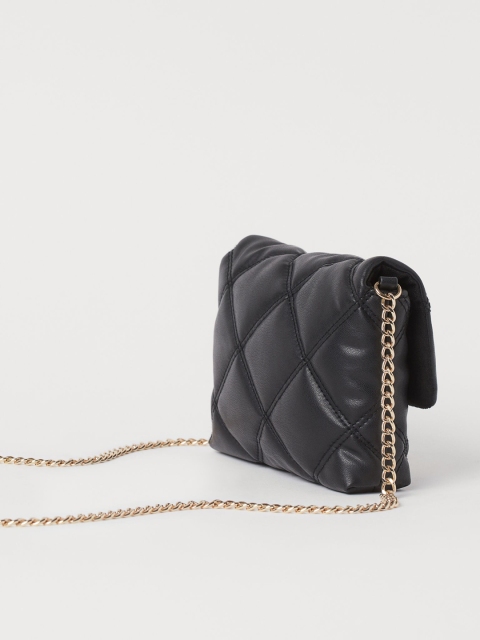 

H&M Women Black Quilted Mini Bag