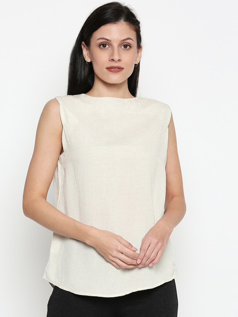 

Annabelle by Pantaloons Women Beige Solid Top