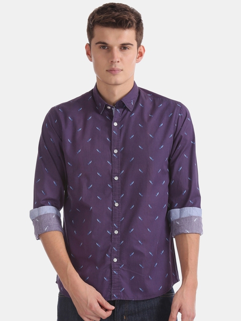 

Arrow Sport Men Purple Regular Fit Printed Casual Shirt