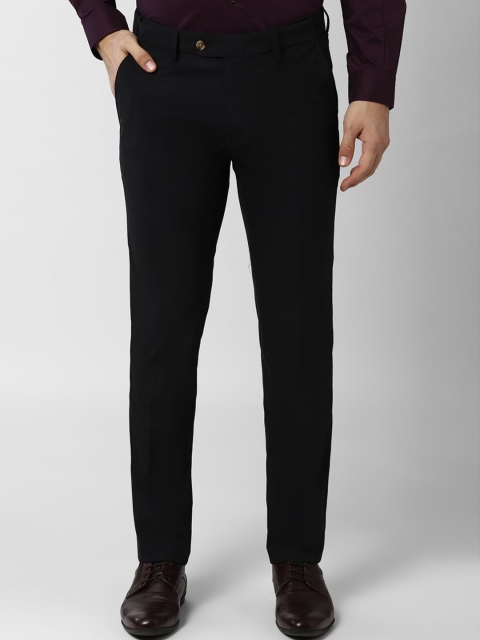 

Peter England Men Black Slim Fit Solid Formal Trousers