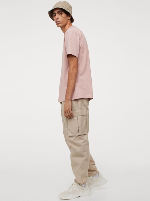 

H&M Men Pink Motif-Detail T-shirt