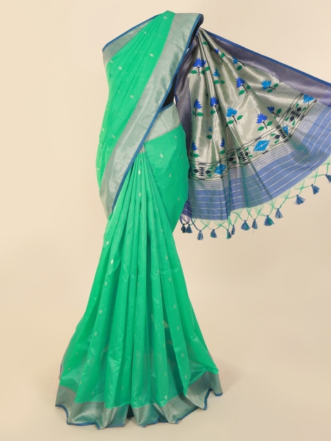 

Pothys Green Woven Design Pure Cotton Saree