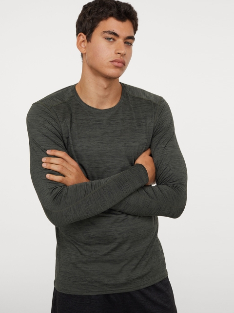 

H&M Men Green Sports Top Muscle Fit
