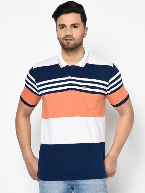 

Duke Men White Solid Polo Collar T-shirt