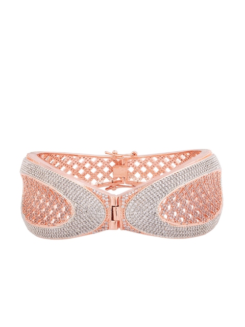 

Voylla White Gold-Plated Bangle-Style Bracelet