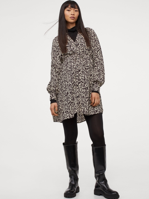

H&M Women Black MAMA V-Neck Tunic