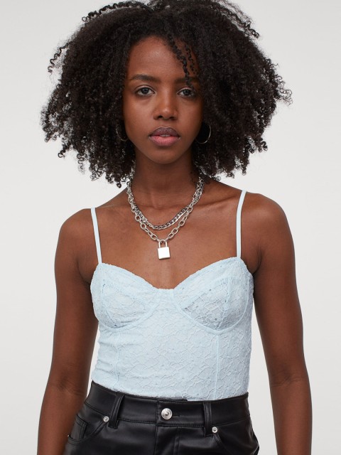 

H&M Women Blue Solid Body