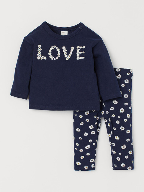 

H&M Girls 2-Piece Cotton Set, Blue