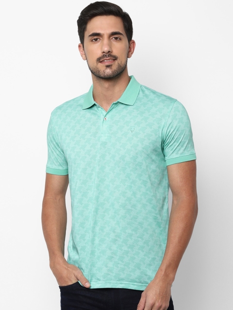 

Allen Solly Men Blue Printed Polo Collar T-shirt