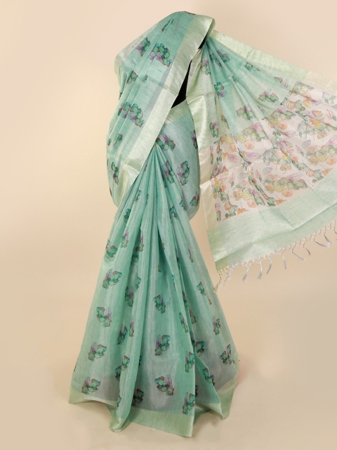 

Pothys Blue Woven Design Tissue Saree