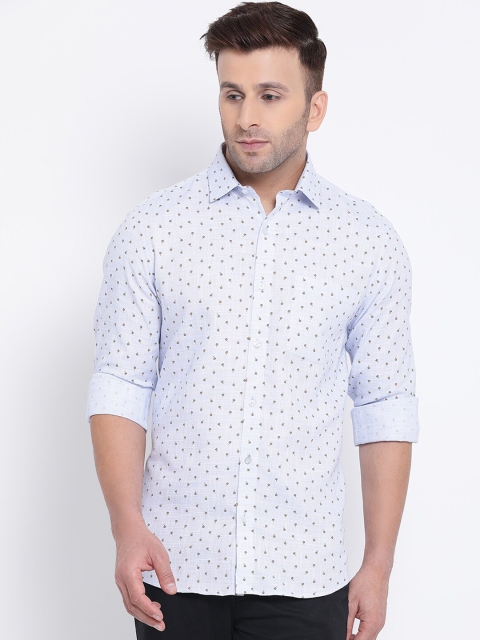 

Turtle Men Blue Slim Fit Printed Casual Shirt