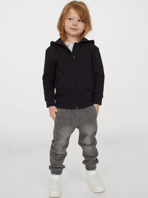 

H&M Boys Grey Solid Twill Pull-On Trousers