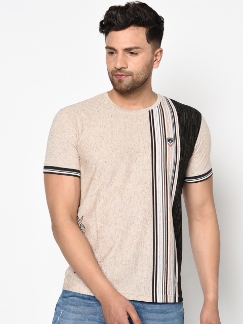 

Duke Men Brown Printed Round Neck T-shirt
