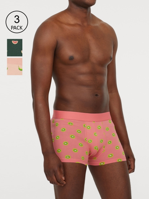

H&M Men Multicoloured 3-Pack Short Trunks 0767577067, Multi