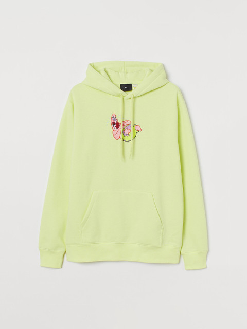 

H&M Men Yellow Hooded Top