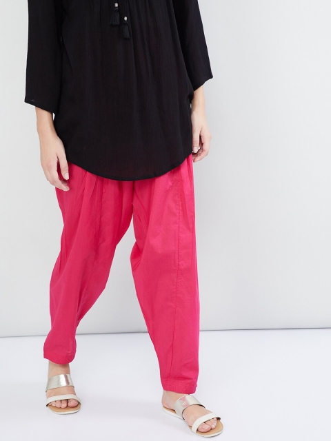 

max Women Fuchsia-Pink Solid Salwar