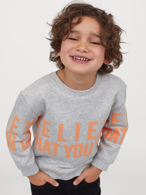 

H&M Boys Grey Printed Sweatshirt