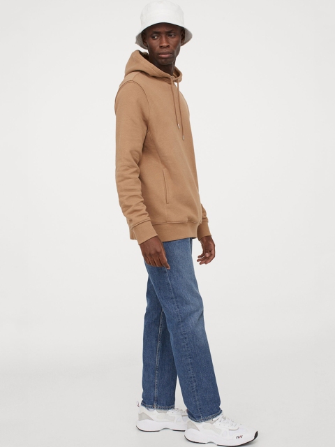 

H&M Men Beige Hooded Top Regular Fit