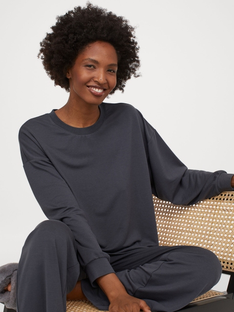 

H&M Women Grey Solid Pyjamas