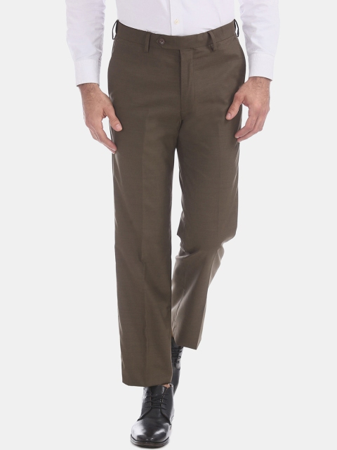 

Arrow Men Brown Regular Fit Solid Formal Trousers