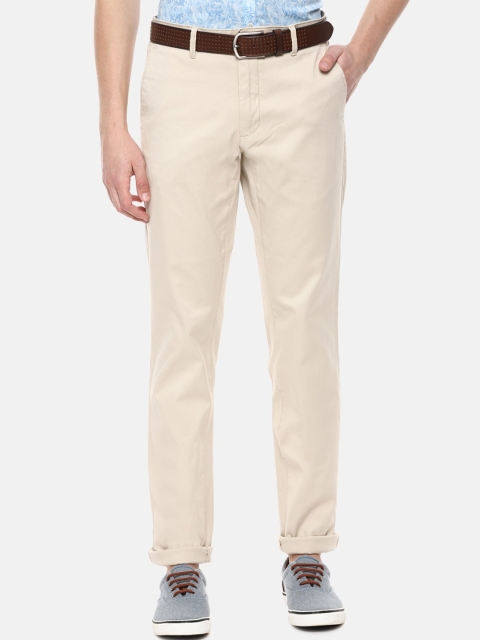 

Van Heusen Sport Men Beige Slim Fit Solid Regular Trousers
