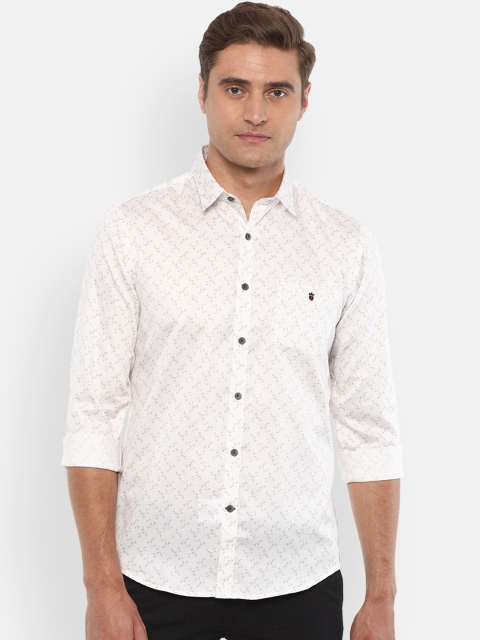 

Louis Philippe Sport Men White & Beige Slim Fit Printed Casual Shirt