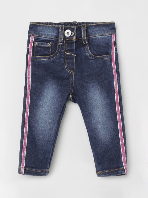 

max Girls Blue Slim Fit Mid-Rise Clean Look Jeans