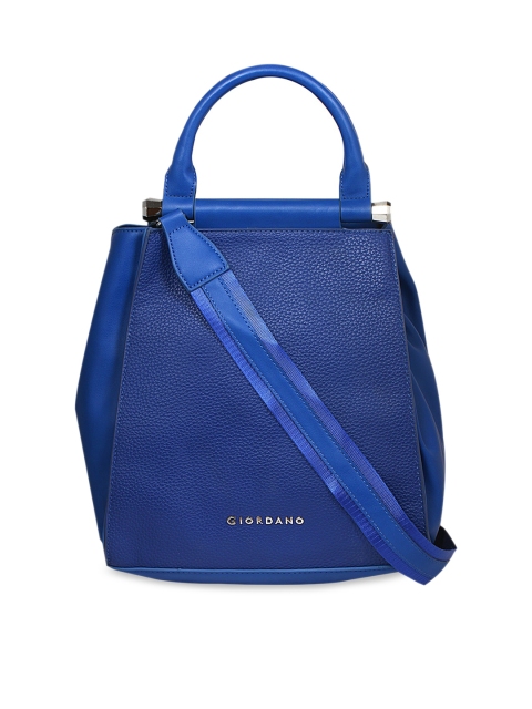 GIORDANO Blue Textured Leather Handheld Bag