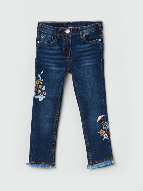 

max Girls Blue Slim Fit Mid-Rise Clean Look Jeans