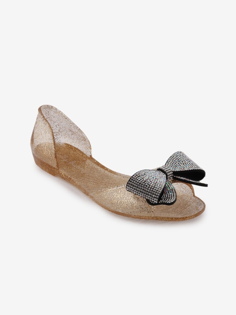 

Jelly Bunny Women Gold-Toned Embellished PU Ballerinas
