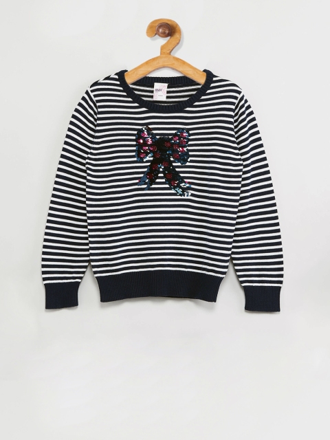 

max Girls Blue Striped Top