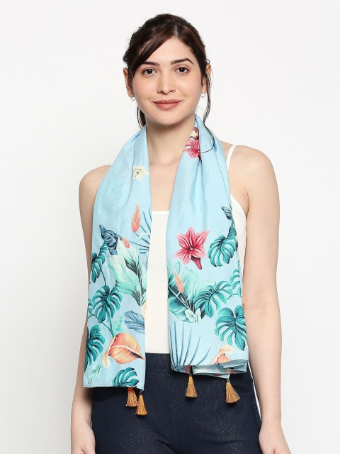 

inocenCia Women Blue & Orange Printed Scarf