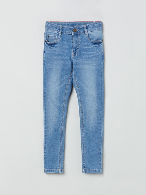 

max Girls Blue Slim Fit Mid-Rise Clean Look Jeans